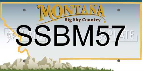 SSBM57 Montana License Plate