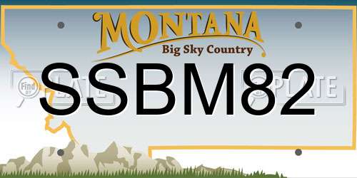 SSBM82 Montana License Plate