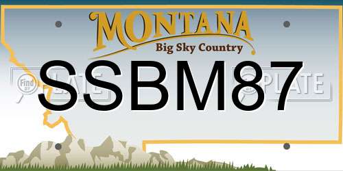 SSBM87 Montana License Plate