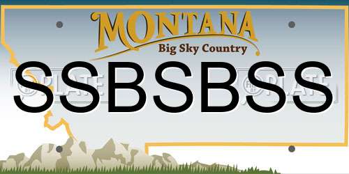 SSBSBSS Montana License Plate