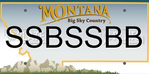 SSBSSBB Montana License Plate