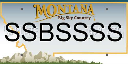 SSBSSSS Montana License Plate