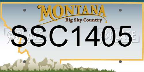 SSC1405 Montana License Plate