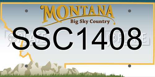 SSC1408 Montana License Plate