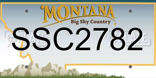 SSC2782 Montana License Plate