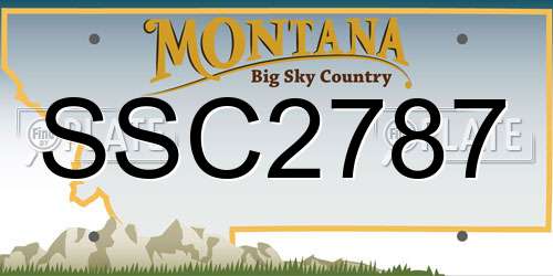 SSC2787 Montana License Plate