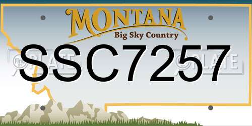 SSC7257 Montana License Plate