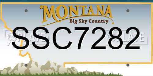 SSC7282 Montana License Plate