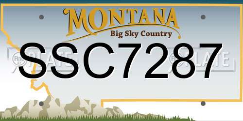 SSC7287 Montana License Plate