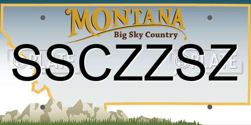SSCZZSZ Montana License Plate