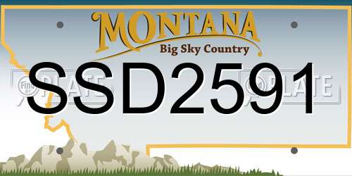SSD2591 Montana License Plate