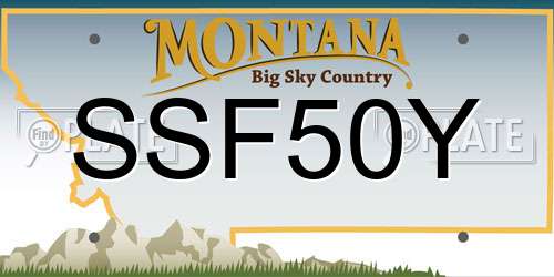 SSF50Y Montana License Plate