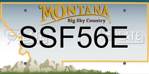 SSF56E Montana License Plate