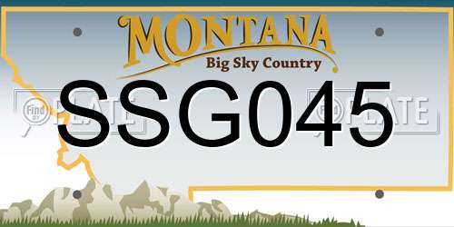 SSG045 Montana License Plate
