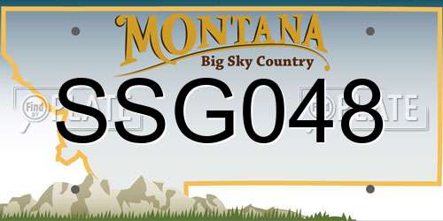 SSG048 Montana License Plate