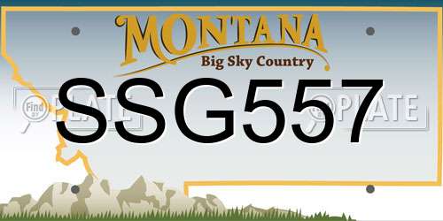 SSG557 Montana License Plate