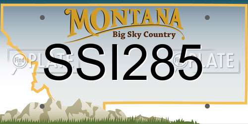 SSI285 Montana License Plate