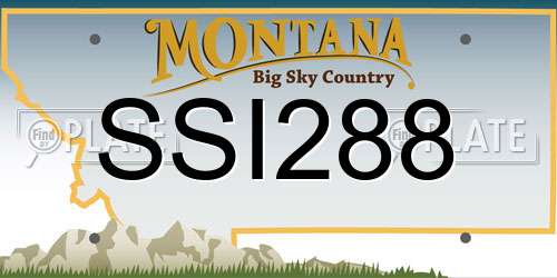 SSI288 Montana License Plate