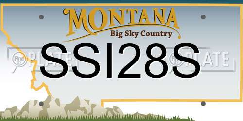 SSI28S Montana License Plate