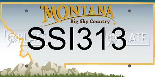 SSI313 Montana License Plate