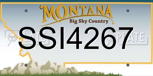 SSI4267 Montana License Plate