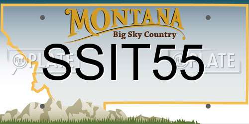 SSIT55 Montana License Plate