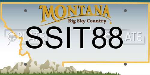 SSIT88 Montana License Plate