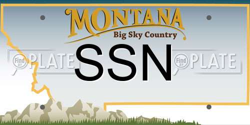 SSN Montana License Plate