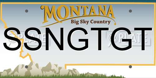 SSNGTGT Montana License Plate
