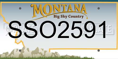 SSO2591 Montana License Plate