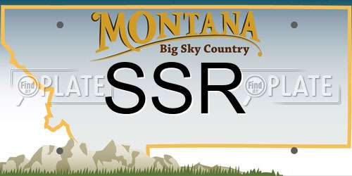 SSR Montana License Plate