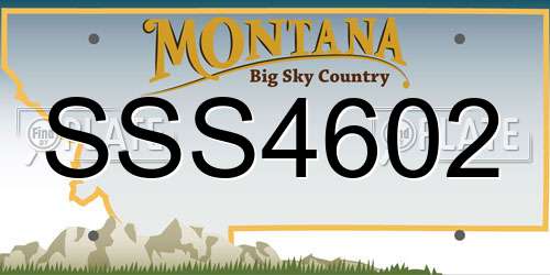 SSS4602 Montana License Plate