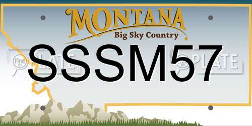 SSSM57 Montana License Plate