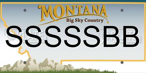 SSSSSBB Montana License Plate