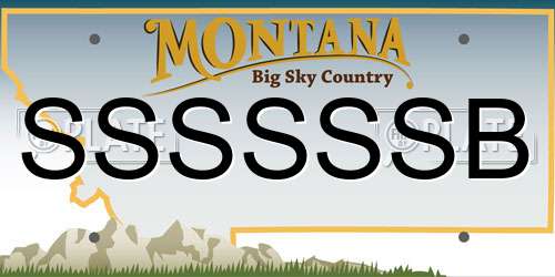 SSSSSSB Montana License Plate