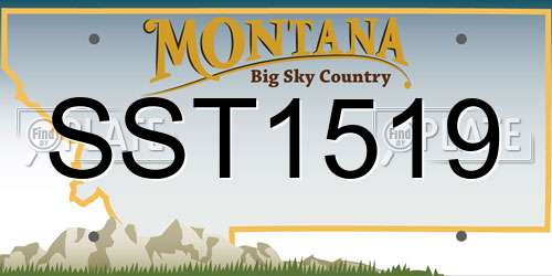 SST1519 Montana License Plate