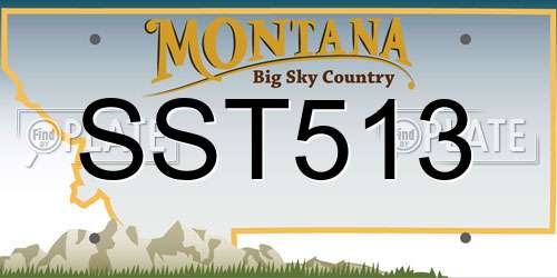 SST513 Montana License Plate