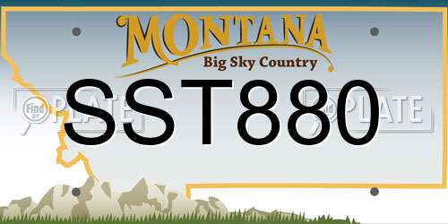 SST880 Montana License Plate