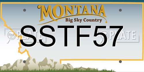 SSTF57 Montana License Plate