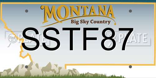 SSTF87 Montana License Plate