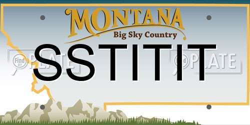 SSTITIT Montana License Plate