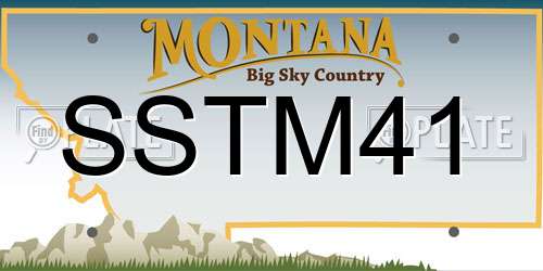 SSTM41 Montana License Plate