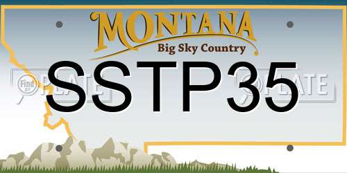 SSTP35 Montana License Plate