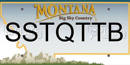 SSTQTTB Montana License Plate