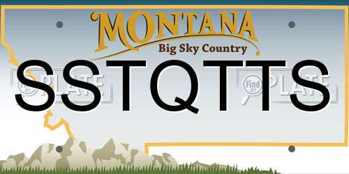 SSTQTTS Montana License Plate