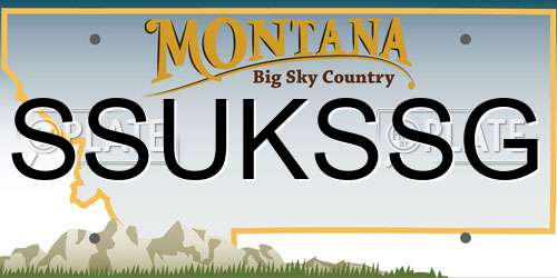 SSUKSSG Montana License Plate