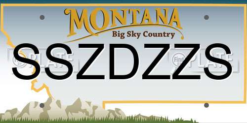 SSZDZZS Montana License Plate