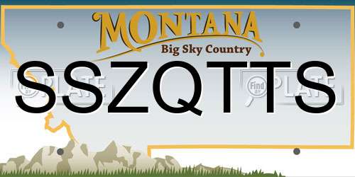 SSZQTTS Montana License Plate