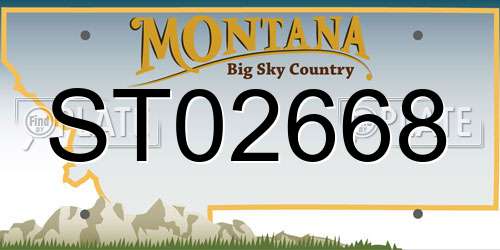 ST02668 Montana License Plate