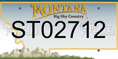 ST02712 Montana License Plate